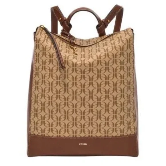 Fossil Elina Convertible Backpack Beige/Brown SHB2976268 brand new with tag - Picture 13 of 16